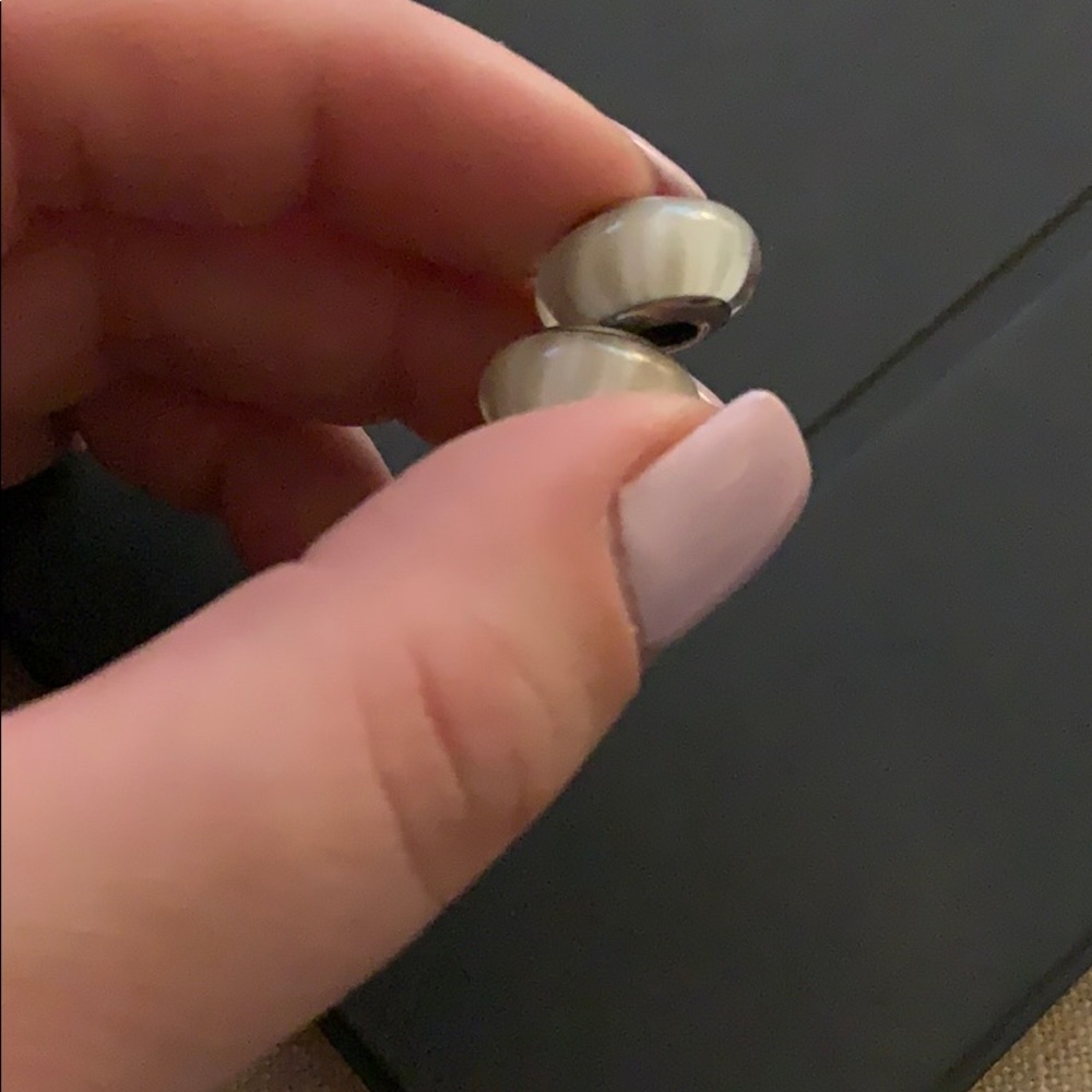 Grey Pandora Murano Glass Bead 1 of 2